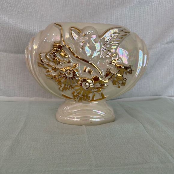 Vintage Pioneer Pottery, Vase with bird and floral design. - Picture 2 of 7